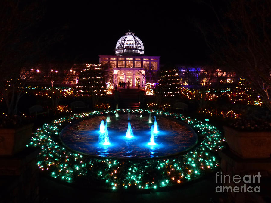 Conservatory During Garenfest of Lights 2017 Photograph by Jean Wright