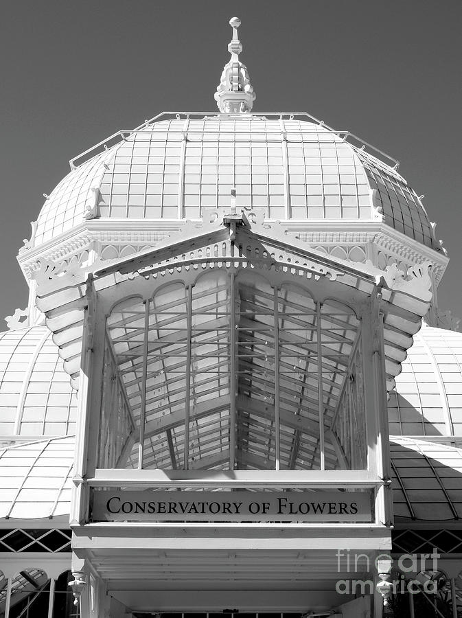 Conservatory Entrance in Black and White Photograph by Carol Groenen