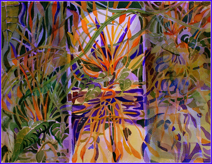 Conservatory Glass Painting by Mindy Newman