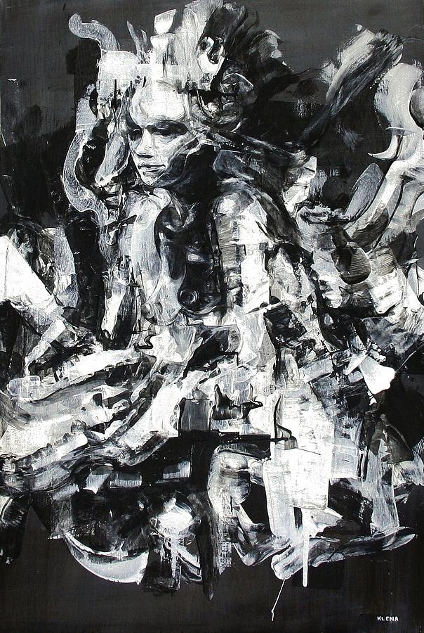 Black And White Painting - Conspiracy of Silence by Jeff Klena