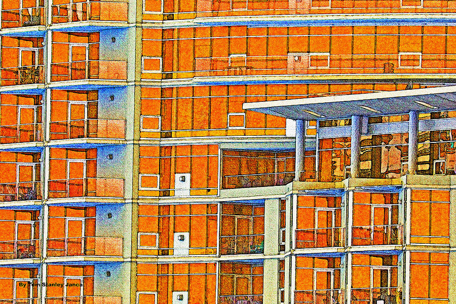 Tempe Town Lake Photograph - Construction Color Abstract by Tom Janca