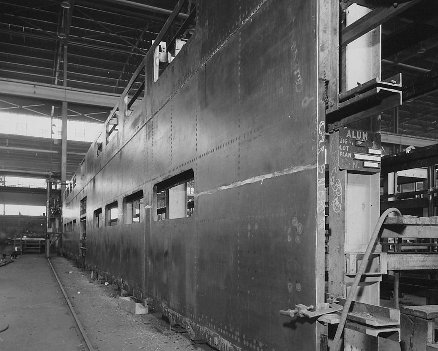 Construction of Bilevel Commuter Cars - 1959 Photograph by Chicago and North Western Historical Society