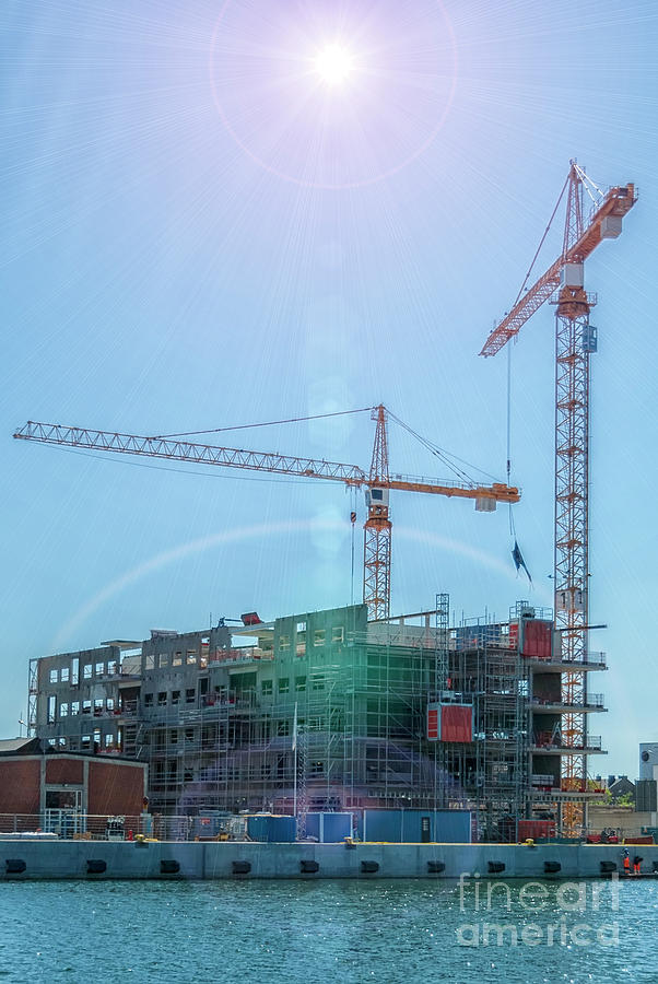 Construction Site Sunflare Photograph by Antony McAulay