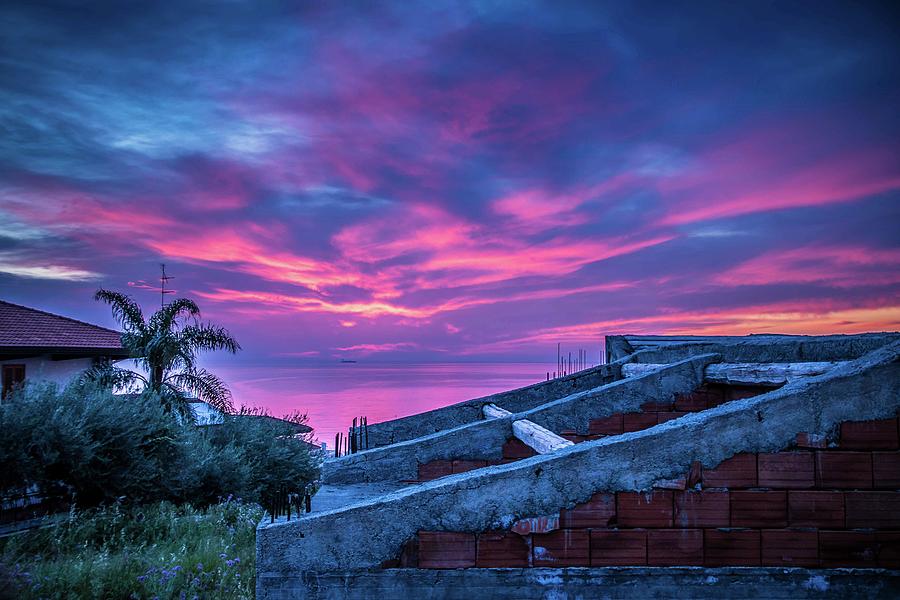 Construction Sunrise Photograph by Larkins Balcony Photography