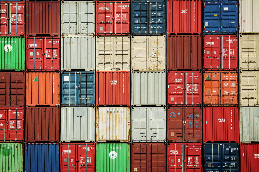 Container Freight Photograph by Bud Simpson
