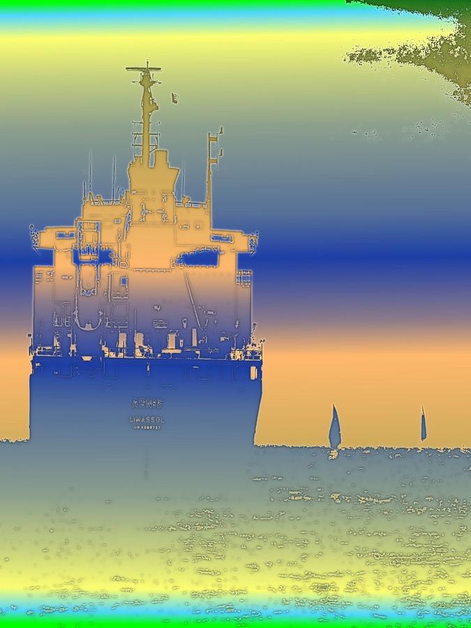 Abstract Photograph - Container Sail 2 by Tim Allen