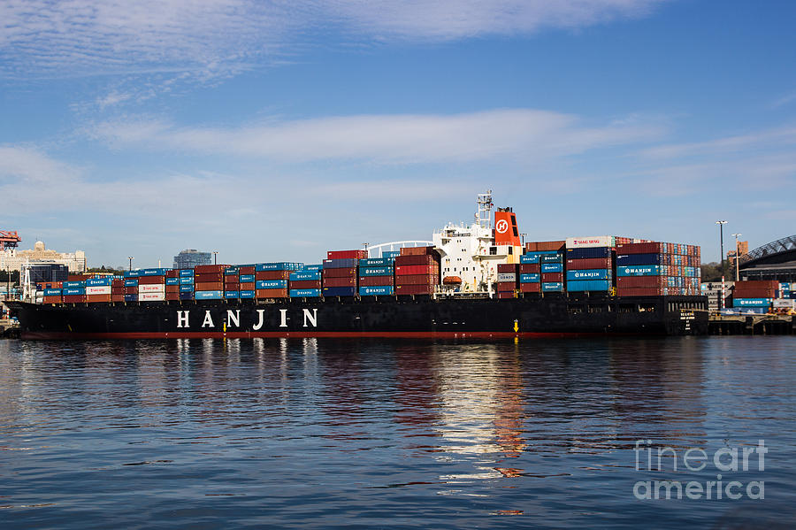 Container Ship Photograph by Suzanne Luft