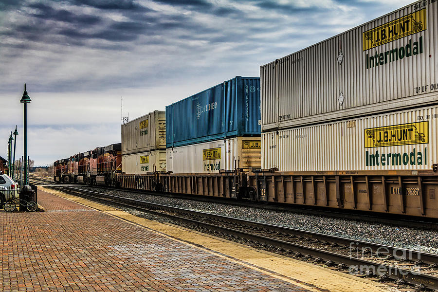 Transportation Photograph - Container Train by Thomas Marchessault