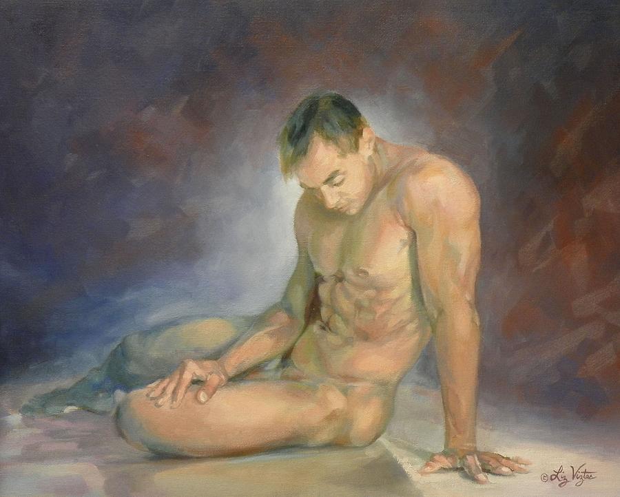 Nude Painting - Contemplation by Liz Viztes