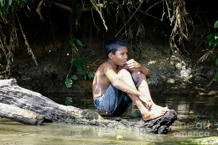 Contemplative Panamanian Boy Photograph