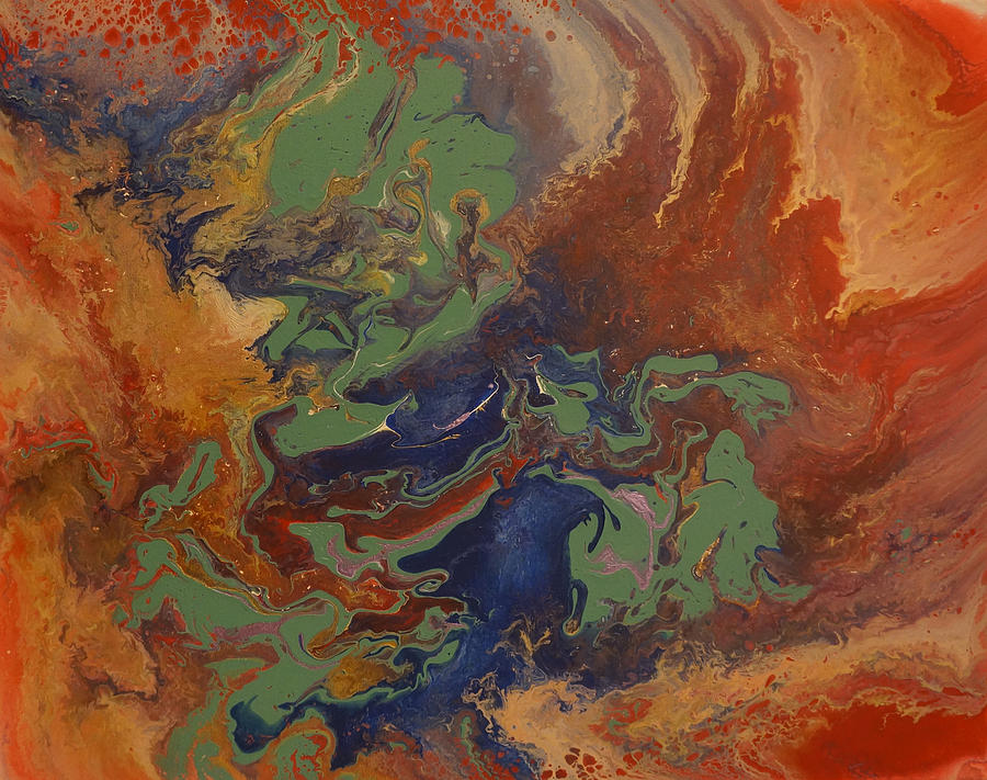 Contemporary Abstract Painting -  Once Upon A Time in Jupiter Painting by Celestial Images