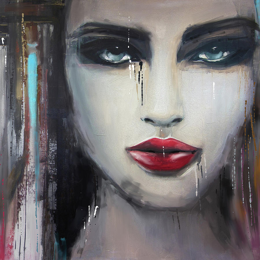 Contemporary Abstract Portrait Painting 181 I Painting by Mawra Tahreem