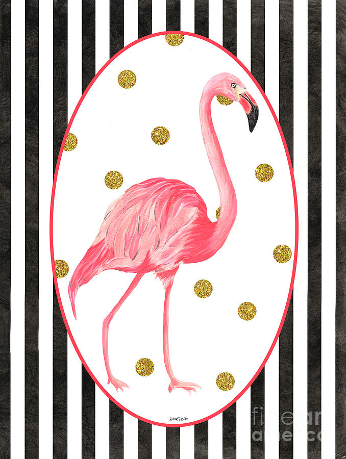Flamingo Painting - Contemporary Flamingos 2 by Debbie DeWitt