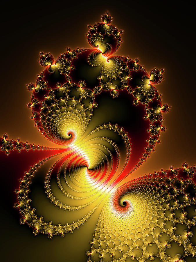 Contemporary Fractal Art Glossy And Luxe Vertical Photograph