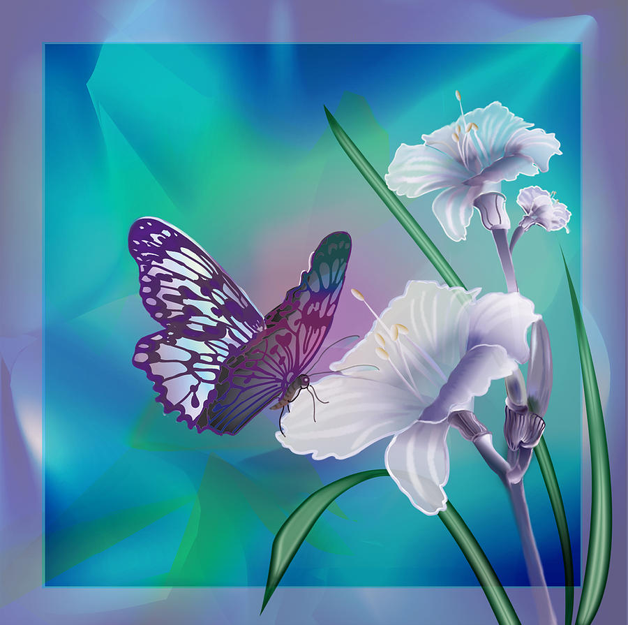 Contemporary painting of a dancing butterfly  Painting by Regina Femrite