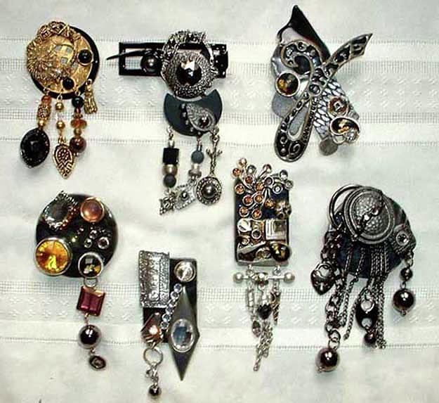 Contemporary Pins in Silvers and Browns Jewelry by Patricia Rachidi