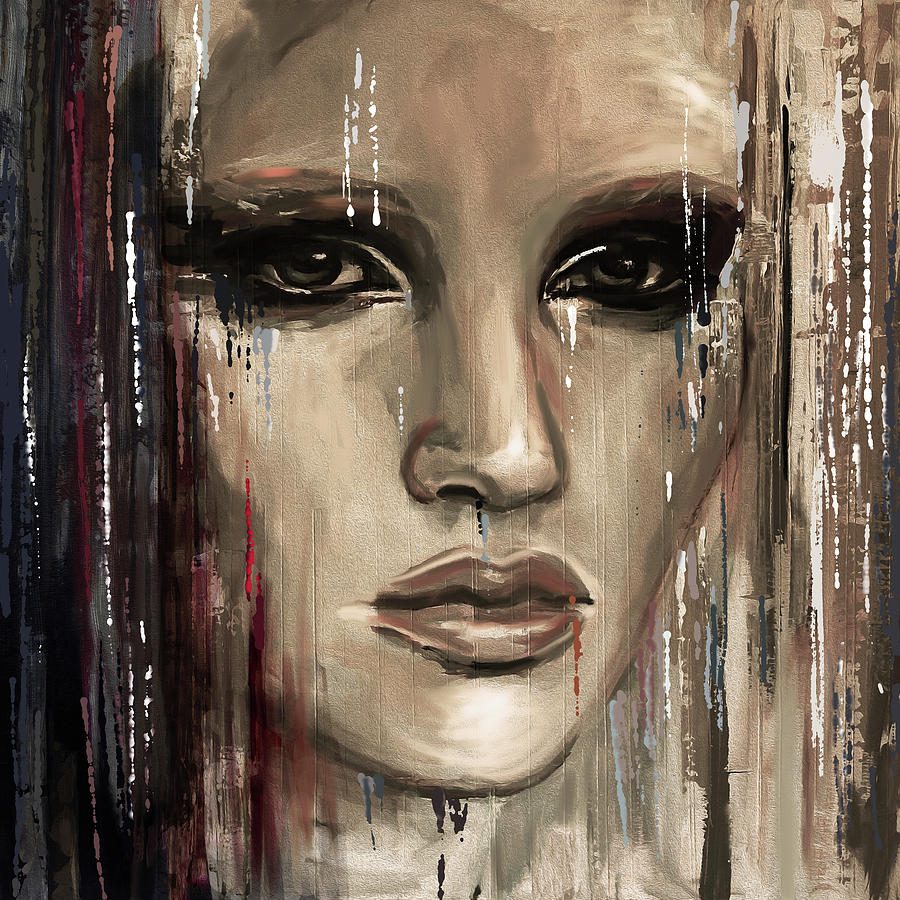 Contemporary Portrait Painting 179 II Painting by Mawra Tahreem