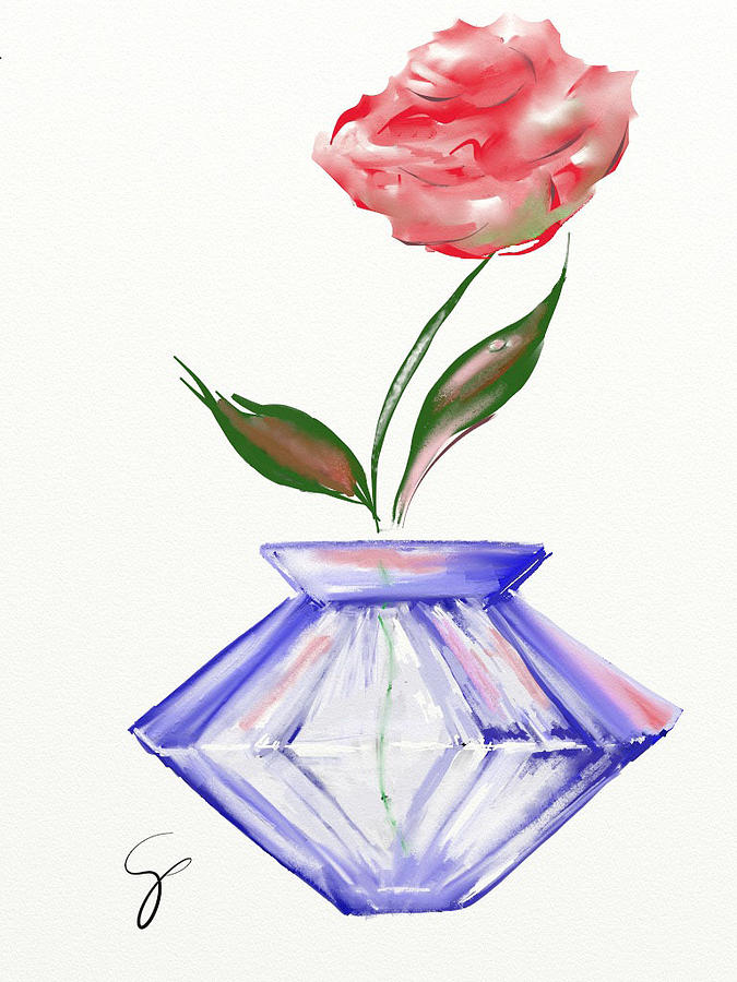 Contemporary rose Digital Art by Georgia Pistolis