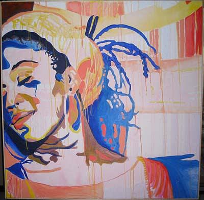 India Aire Painting - Contentment - Side 1 Of 2 by MDanette Smith India Aire Painting - Contentment - Side 1 Of 2 by MDanette Smith