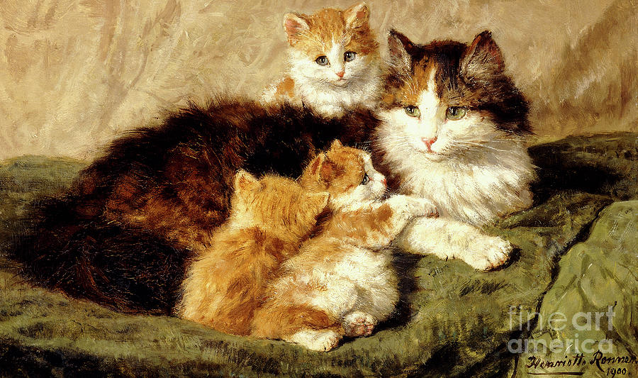 henriette ronner cat painting original