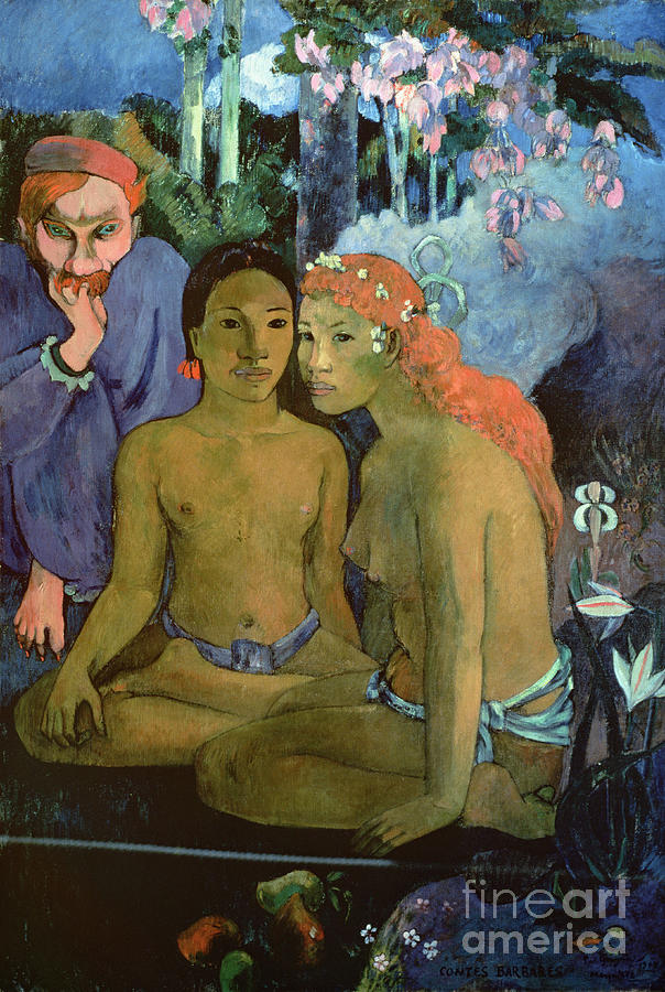 Paul Gauguin Painting - Contes Barbares by Paul Gauguin