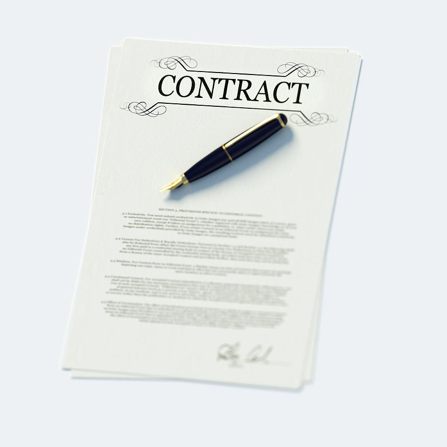 Contract Papers In English And Pen Photograph by Doug Armand