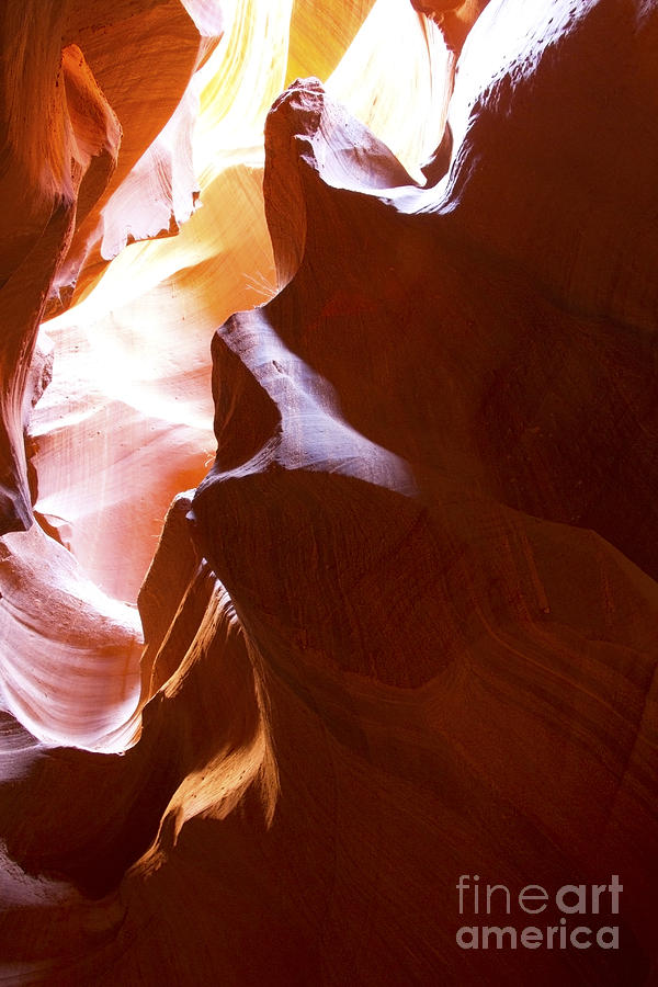 Contrast in Light and Texture in Slot Canyon Photograph by Karen Foley