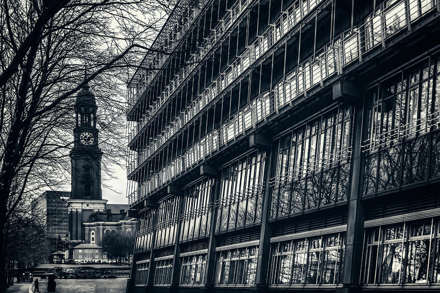 Architecture Photograph - Contrasting Architecture of Hamburg  by Carol Japp