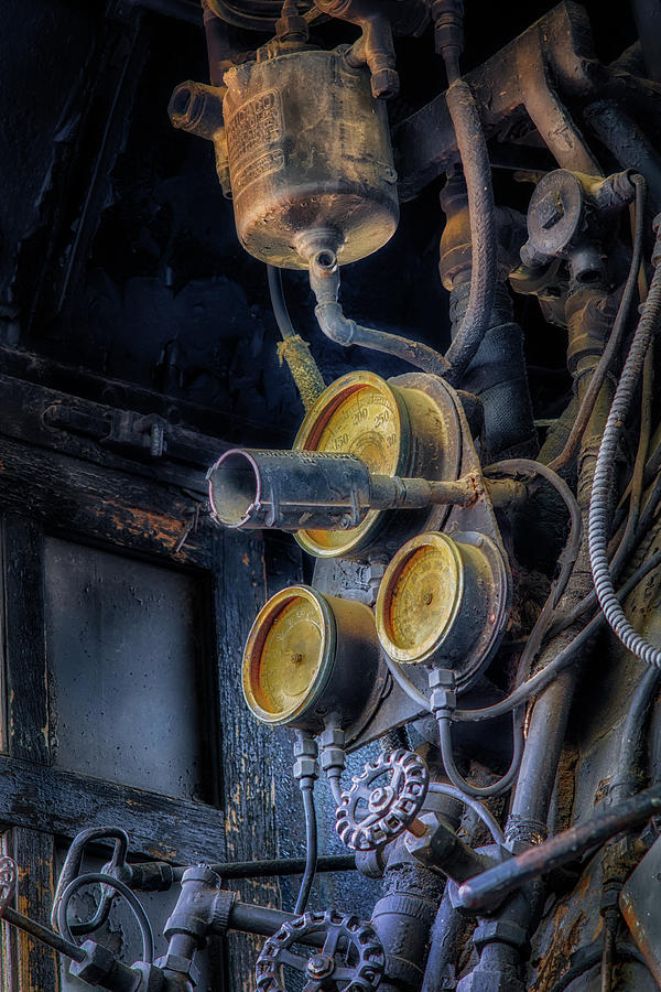 Controls of a Steam Locomotive Photograph by James Barber