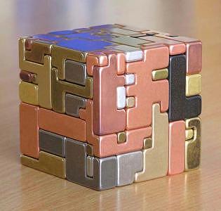 Conundrum III- Puzzling Cube Sculpture by Gare Maxton Conundrum III- Puzzling Cube Sculpture by Gare Maxton