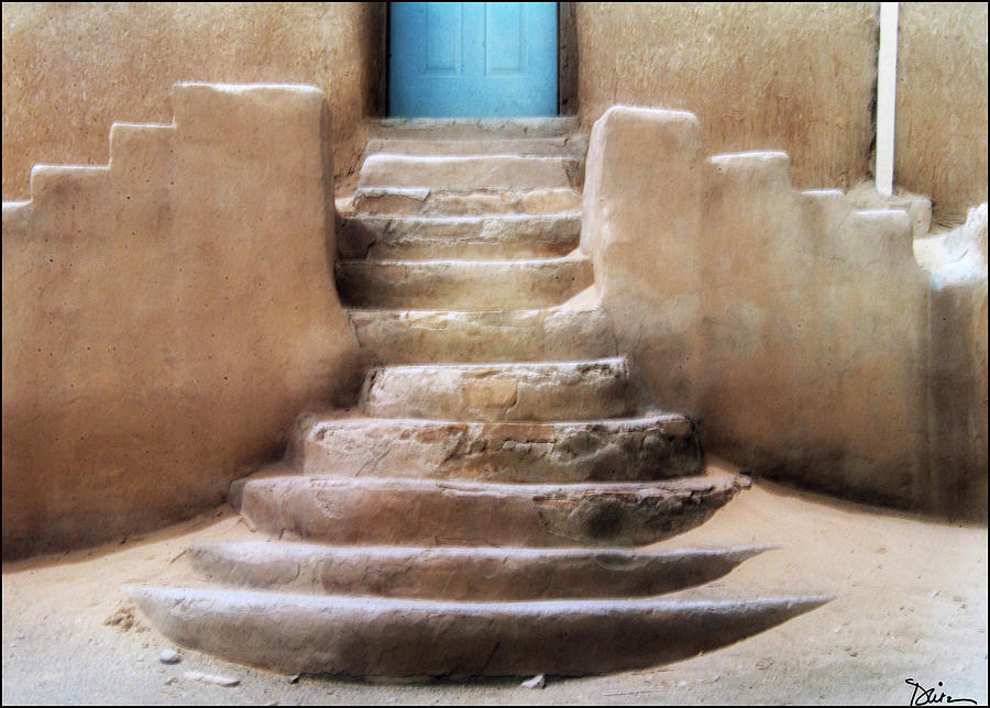 Convent Church Steps in Acoma Photograph by Peggy Dietz