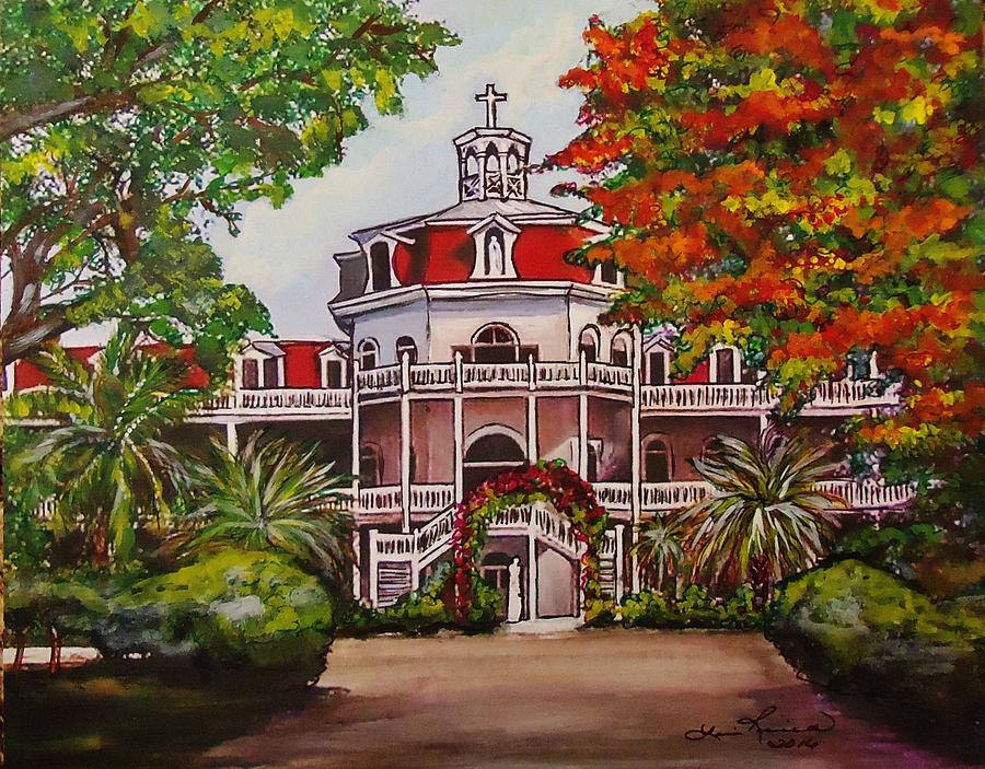 Old Building Painting - Convent of Mary Immaculate Key West Florida by Lois Rivera