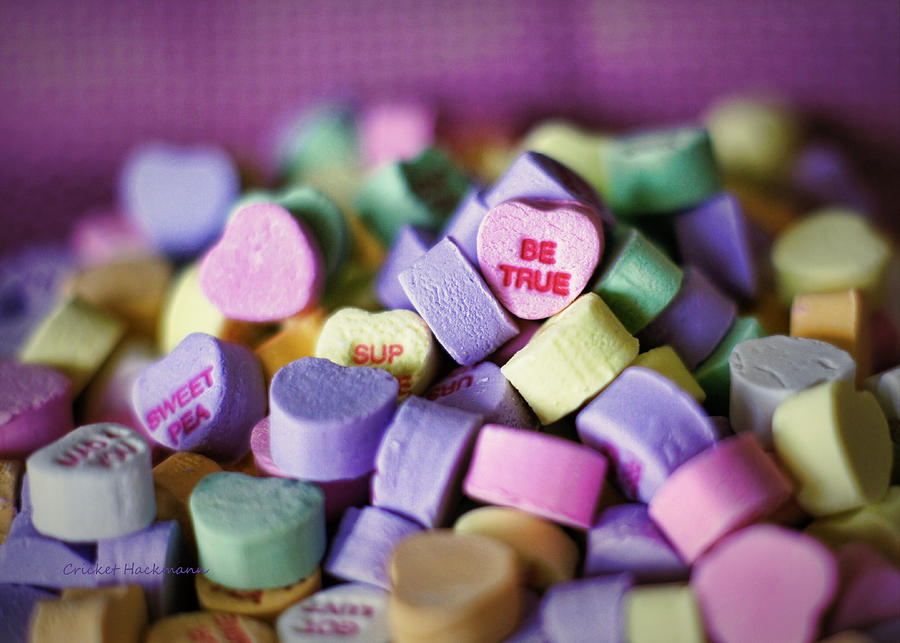 Candy Photograph - Conversation Hearts by Cricket Hackmann
