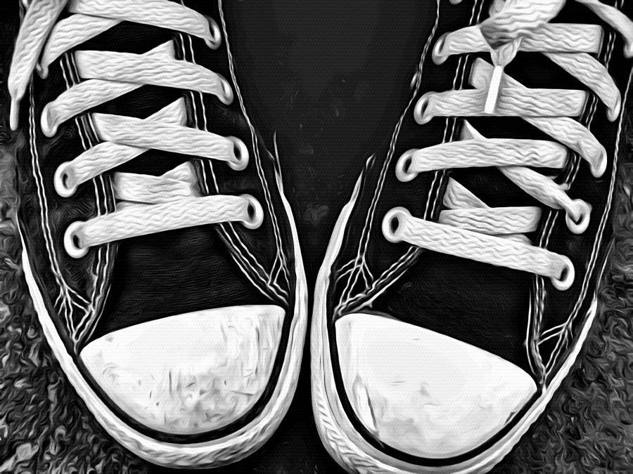 Black And White Photograph - Converse 1 by Modern Art