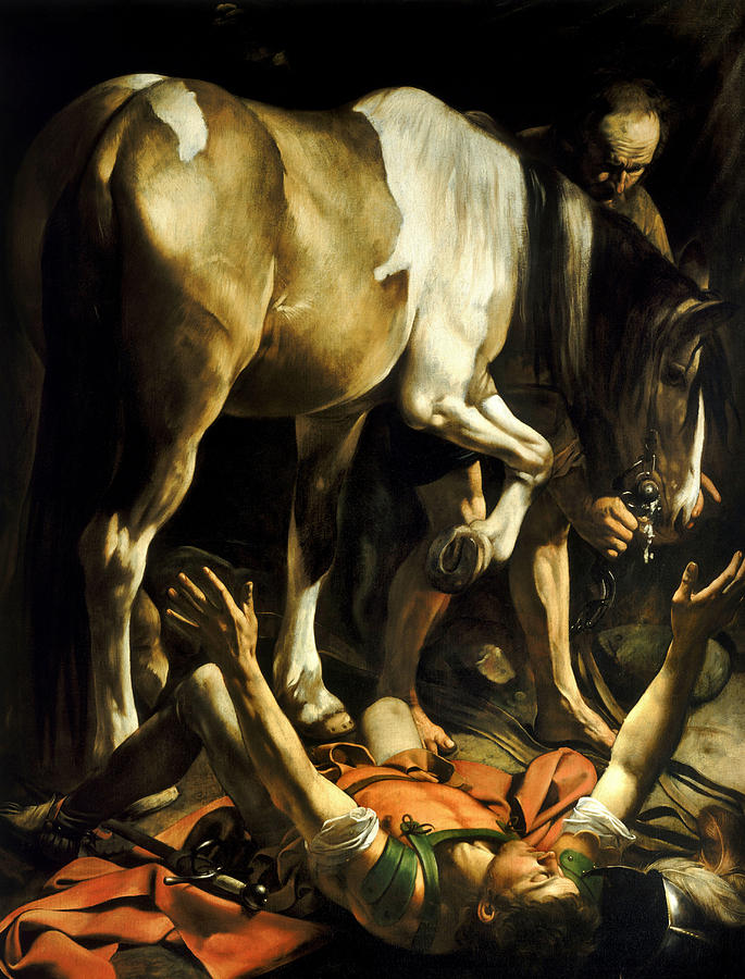 Conversion on the Way to Damascus Painting by Caravaggio