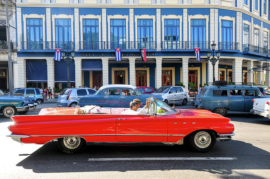 Convertible with Long Tailfins Photograph by Joel Thai