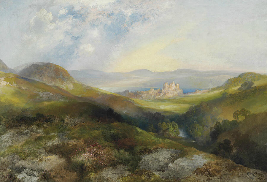 Conway Castle, from 1917 Painting by Thomas Moran