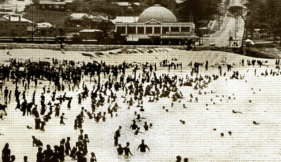 Anzac Photograph - Coogee Beach And Coogee Aquarium and Swimming Baths 1900s by Miroslava Jurcik