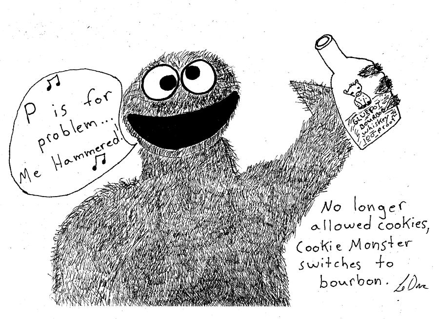 Cookie Monster Party Drawing