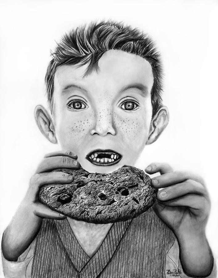 Cookie Drawing - Cookie Surprise  by Peter Piatt