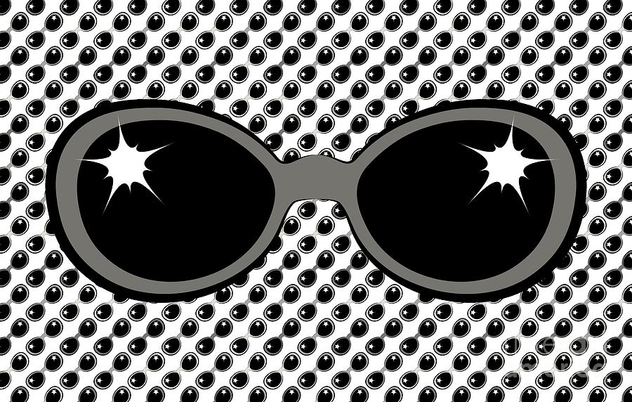 Cool 70s Sunglasses Grays Digital Art by MM Anderson