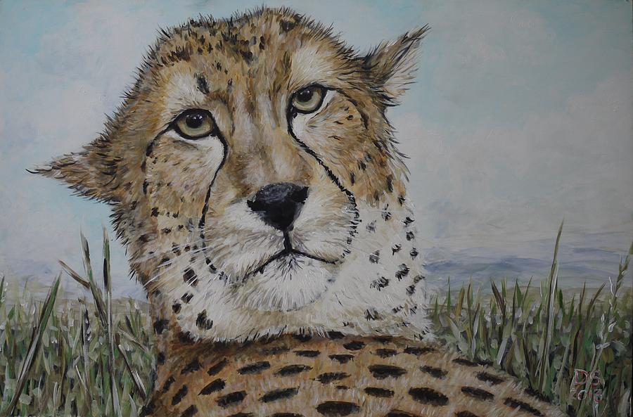 Wildlife Painting - Cool Cat by Duncan Sawyer