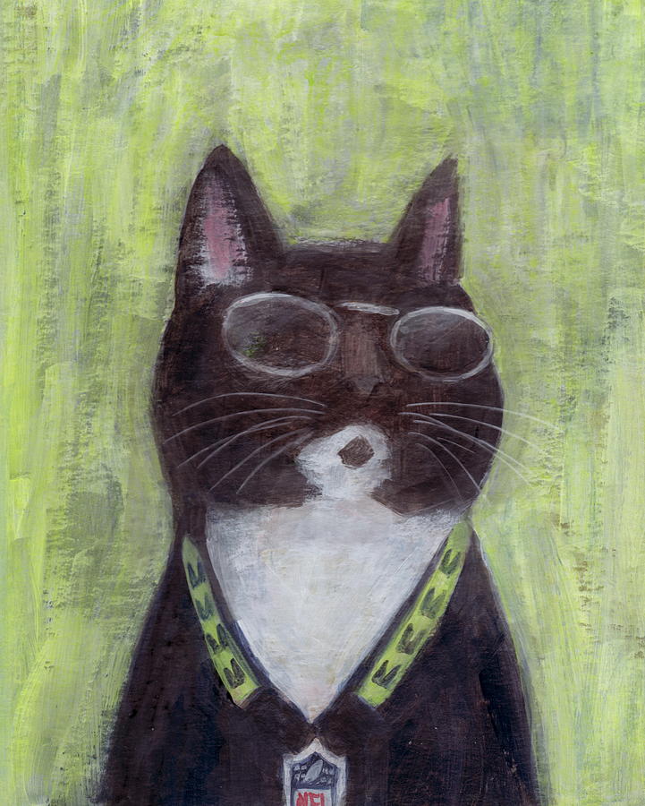 Cool Cat #1 Painting by Kazumi Whitemoon