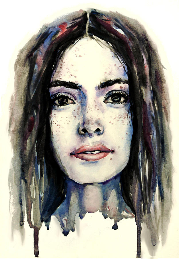 watercolor paintings of faces