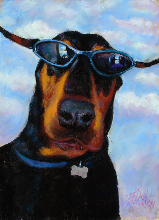 Dog Painting - Cool Dob by Billie Colson