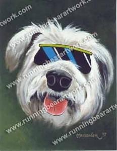 Cool Dog Painting - Cool Dog by Michael Meissner Cool Dog Painting - Cool Dog by Michael Meissner