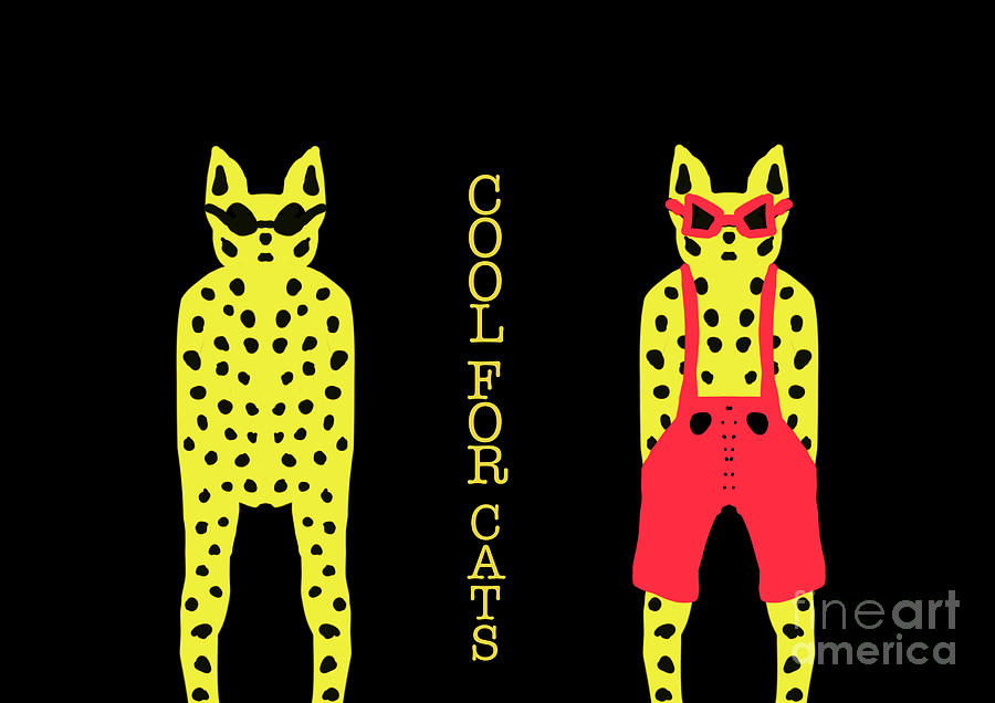 Leopards in Sunglasses - Cool for Cats Digital Art by Barefoot Bodeez Art
