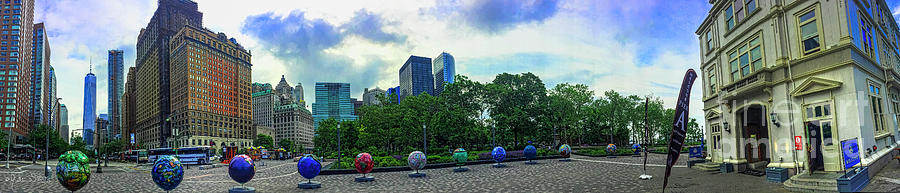 Cool Globes Art at Battery Park City, NYC Photograph by Julian Starks