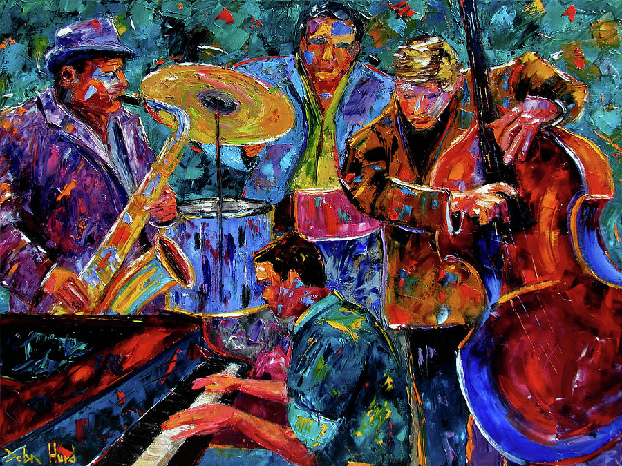 Cool Jazz Painting by Debra Hurd