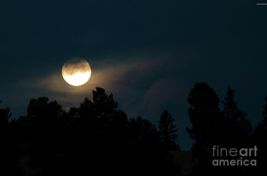 Cool Mountain Moonset Photograph by Steven Krull